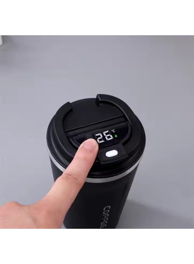 كوب حراري مزود بشاشة رقمية لعرض درجة الحرارة - ترمس حراري - كوب سفر قابل لإعادة الاستخدام - كوب قهوة للمشروبات الساخنة والباردة - Image 2